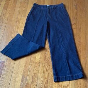 Liz Claiborne Dark Blue WIDE Leg, High Waisted,  Jeans Size 14